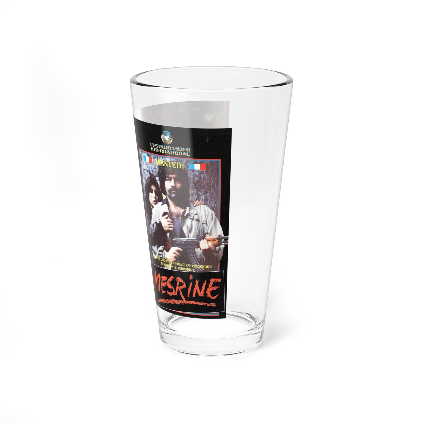 MESRINE (VHS COVER) Pint Glass 16oz-Go Mug Yourself