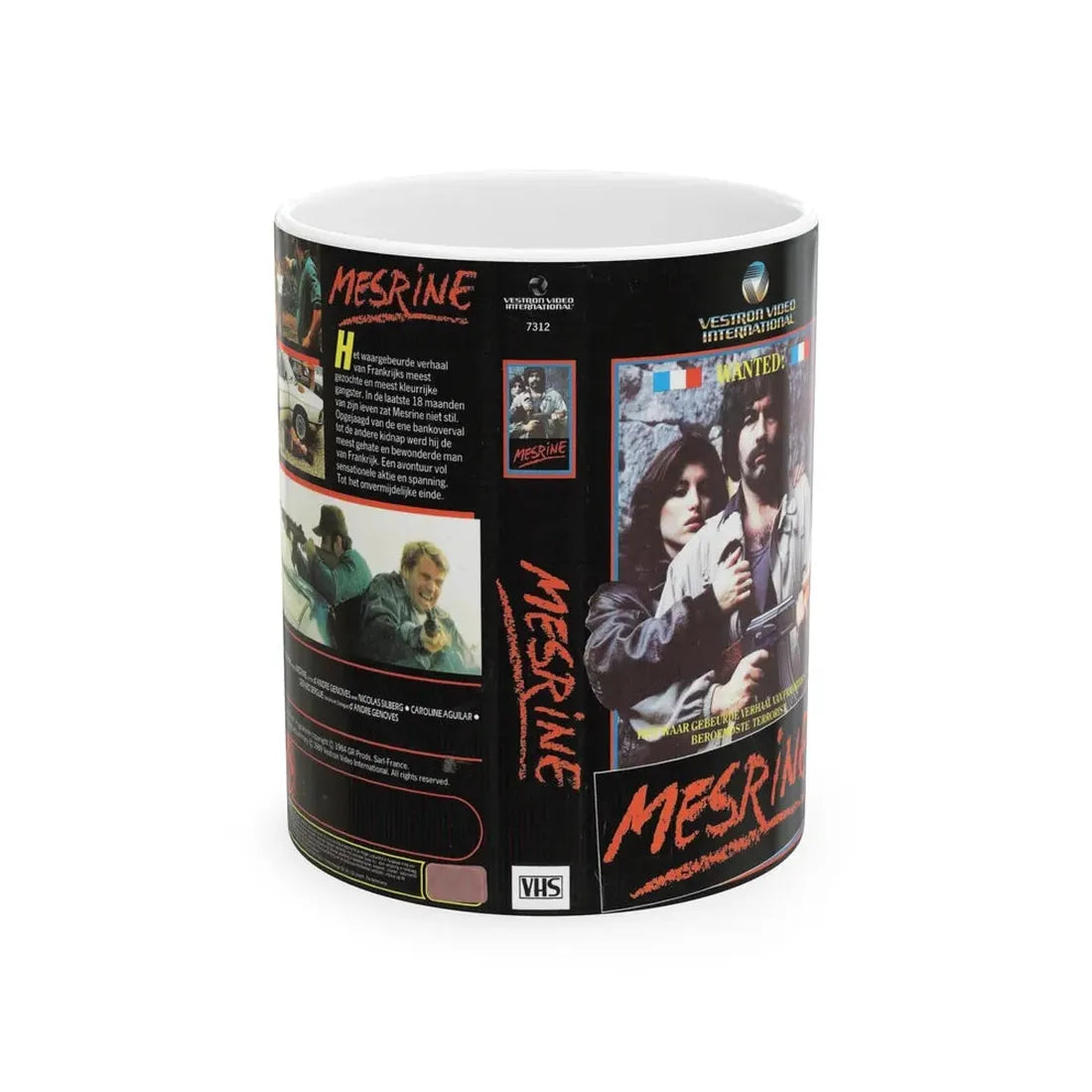 MESRINE (VHS COVER) - White Coffee Mug 11oz - Go Mug Yourself