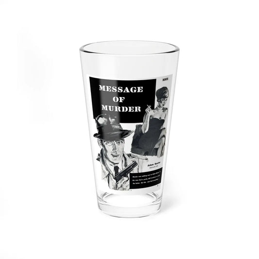 Message of Murder, Private Eye magazine, November 1959 (Magazine Illustration) Pint Glass 16oz-16oz-Go Mug Yourself