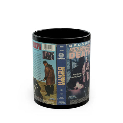 MESSENGER OF DEATH (VHS COVER) - Black Coffee Mug-11oz-Go Mug Yourself