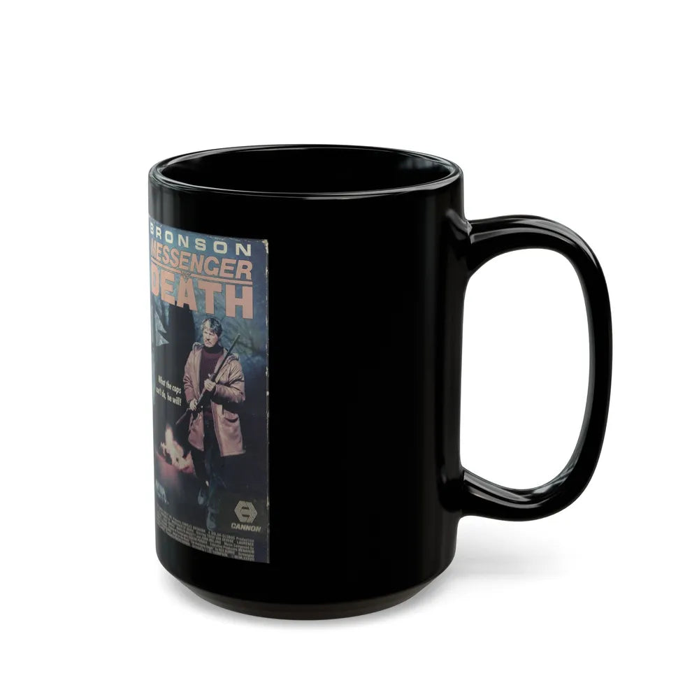 MESSENGER OF DEATH (VHS COVER) - Black Coffee Mug-Go Mug Yourself