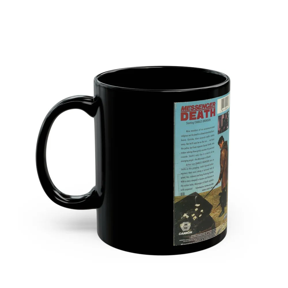 MESSENGER OF DEATH (VHS COVER) - Black Coffee Mug-Go Mug Yourself