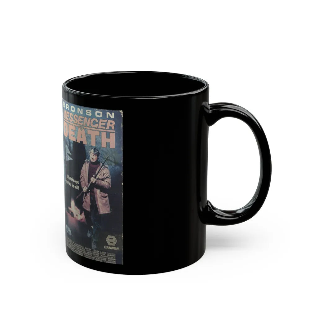 MESSENGER OF DEATH (VHS COVER) - Black Coffee Mug-Go Mug Yourself