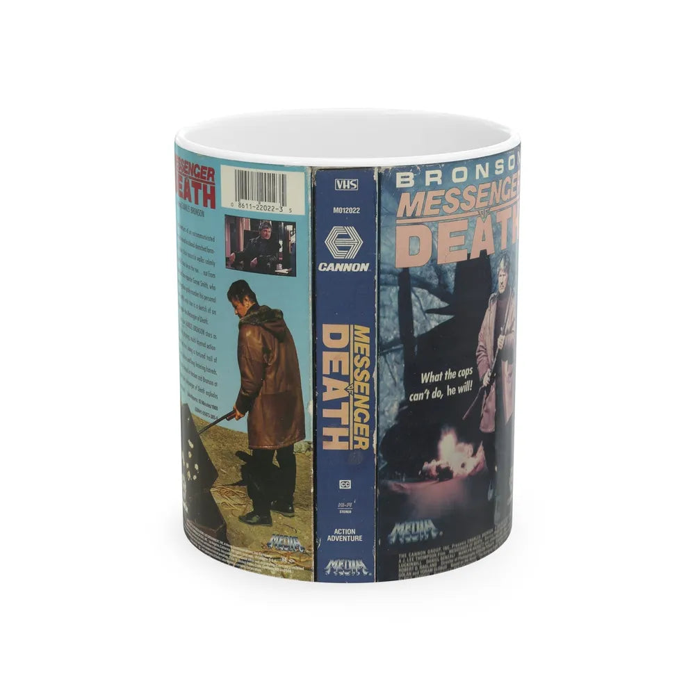 MESSENGER OF DEATH (VHS COVER) - White Coffee Mug-11oz-Go Mug Yourself