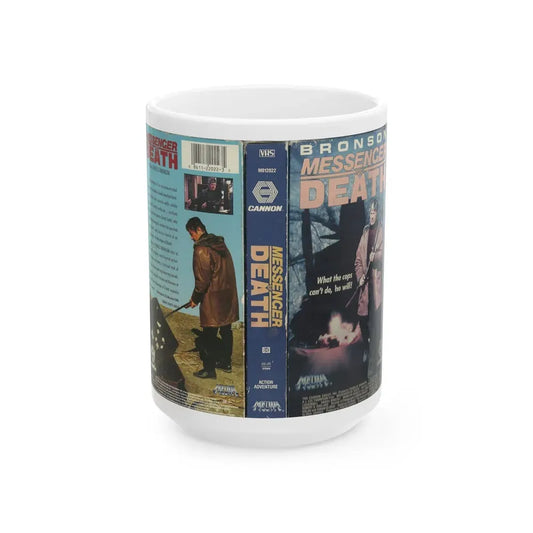 MESSENGER OF DEATH (VHS COVER) - White Coffee Mug 15oz - Go Mug Yourself