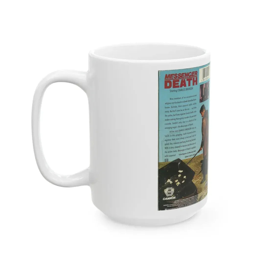 MESSENGER OF DEATH (VHS COVER) - White Coffee Mug - Go Mug Yourself