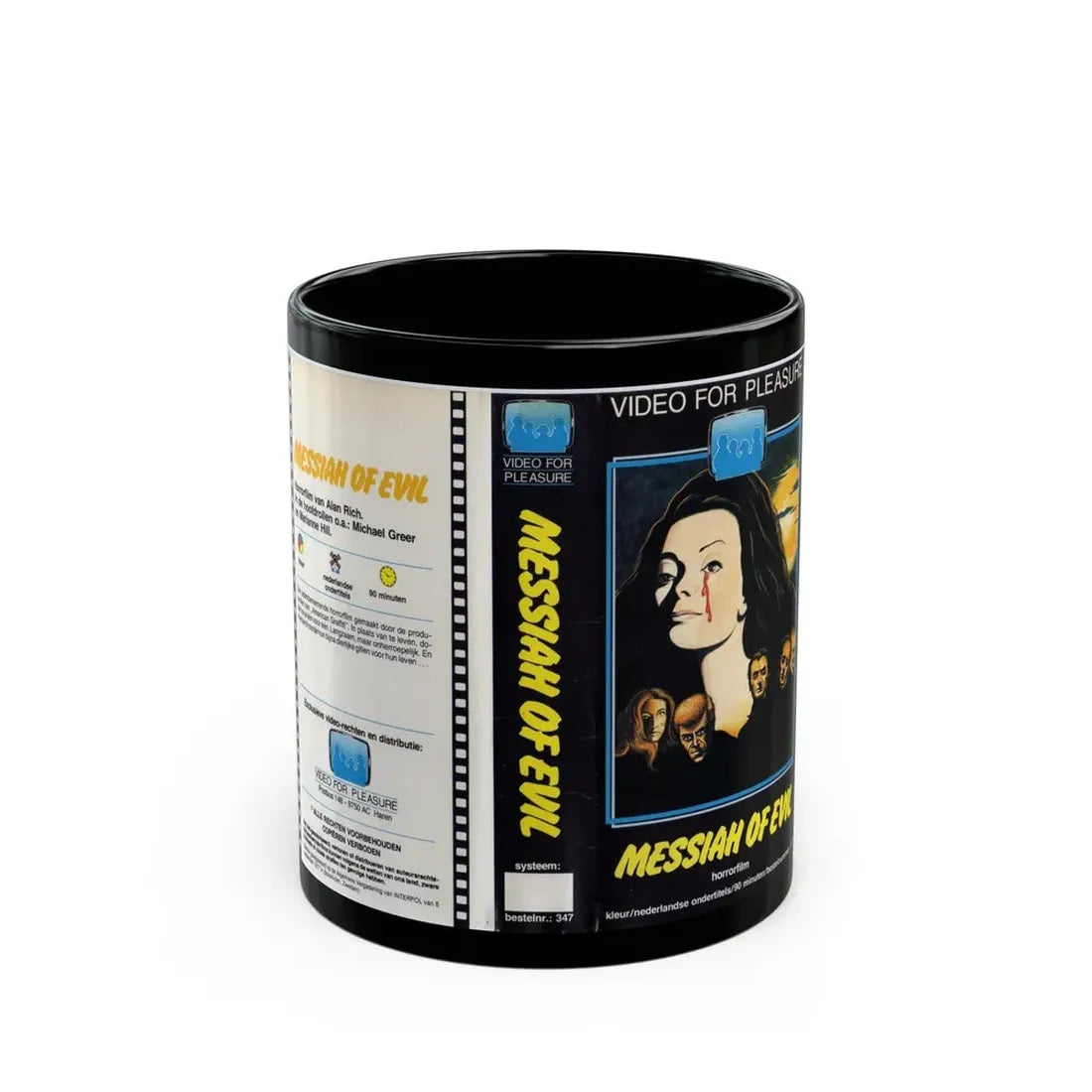 MESSIAH OF EVIL (VHS COVER) - Black Coffee Mug 11oz - Go Mug Yourself