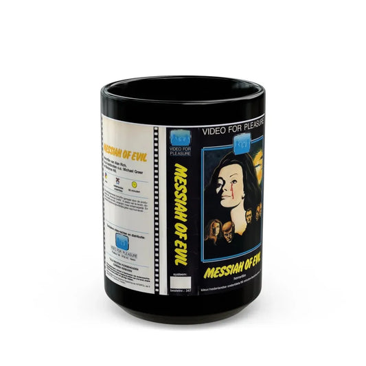 MESSIAH OF EVIL (VHS COVER) - Black Coffee Mug 15oz - Go Mug Yourself