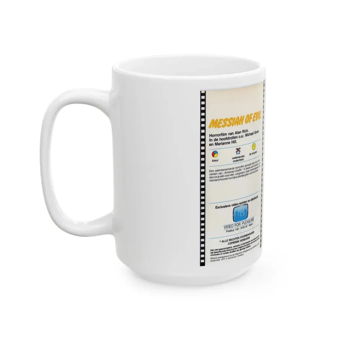 MESSIAH OF EVIL (VHS COVER) - White Coffee Mug - Go Mug Yourself