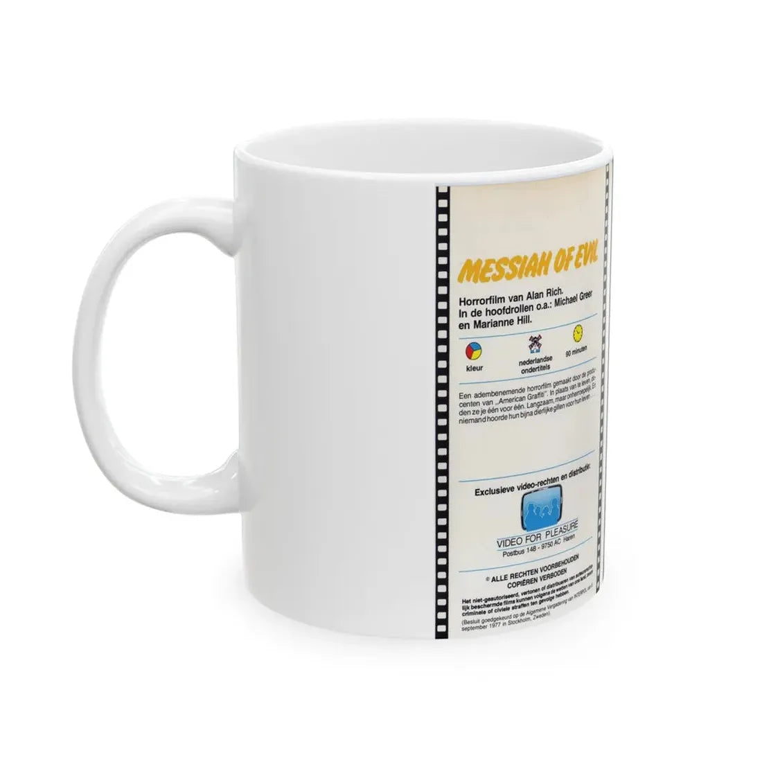 MESSIAH OF EVIL (VHS COVER) - White Coffee Mug - Go Mug Yourself