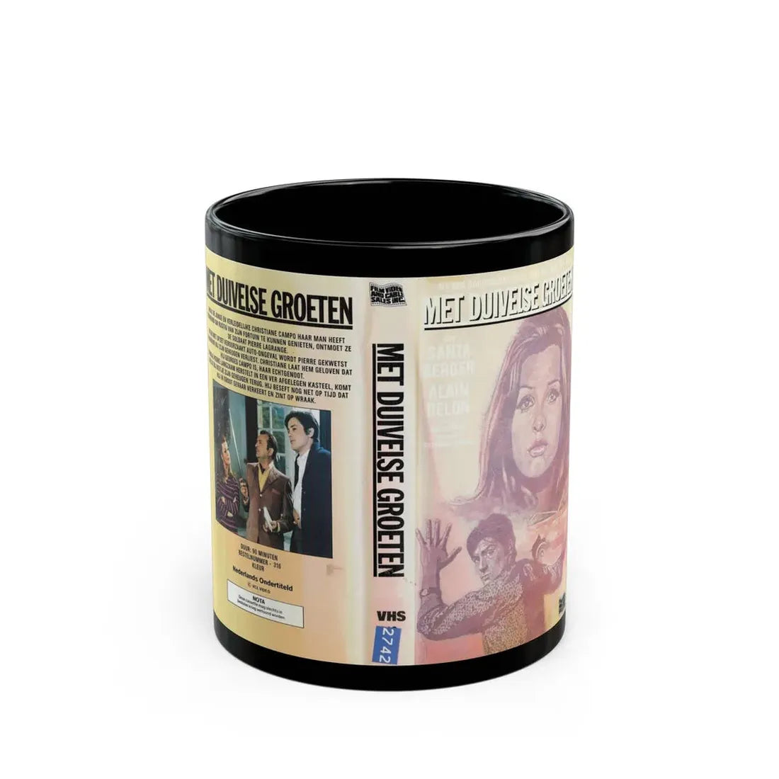 MET DUIVELSE GROTEN (VHS COVER) - Black Coffee Mug 11oz - Go Mug Yourself