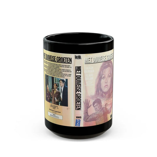 MET DUIVELSE GROTEN (VHS COVER) - Black Coffee Mug-15oz-Go Mug Yourself