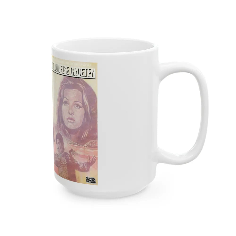 MET DUIVELSE GROTEN (VHS COVER) - White Coffee Mug-Go Mug Yourself