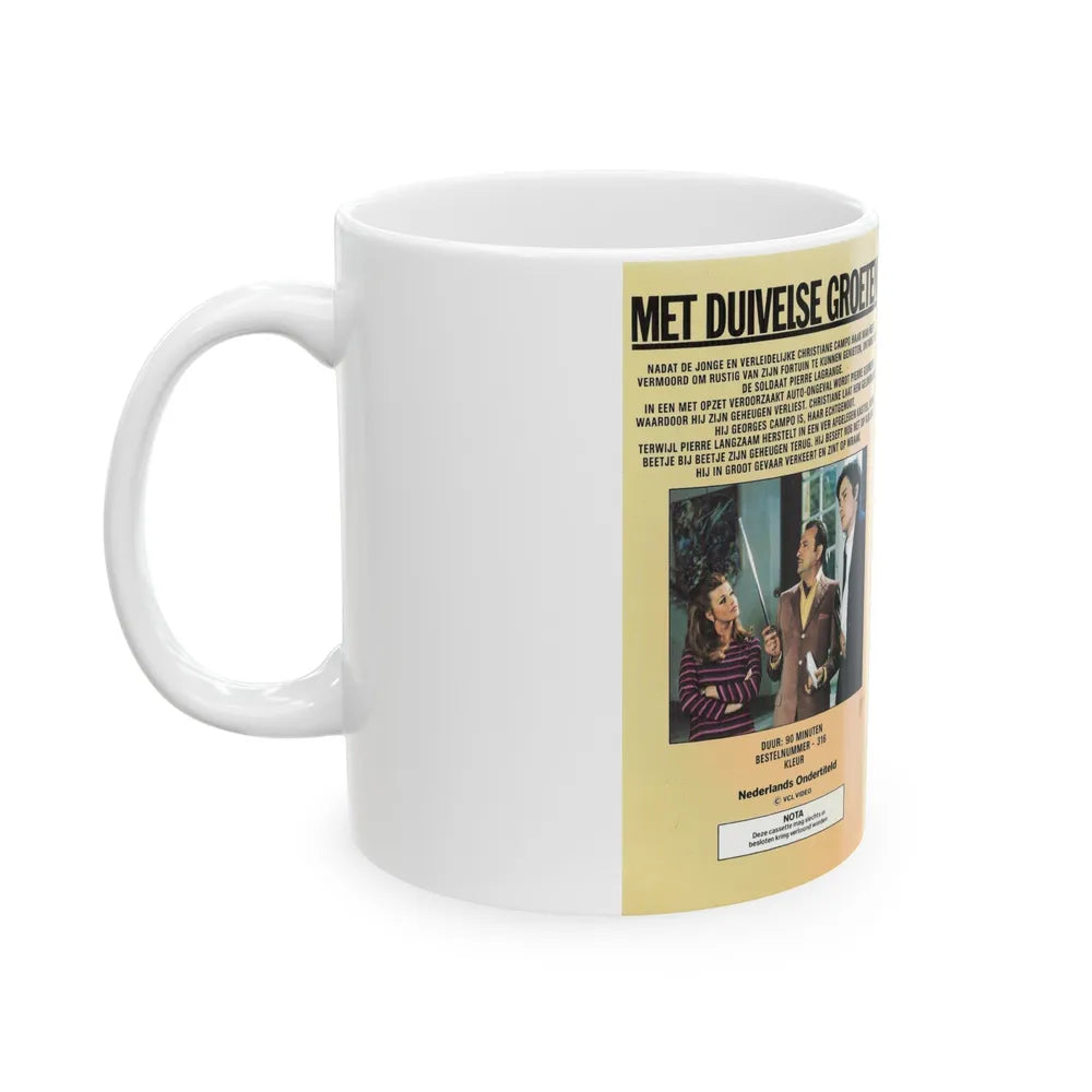 MET DUIVELSE GROTEN (VHS COVER) - White Coffee Mug-Go Mug Yourself