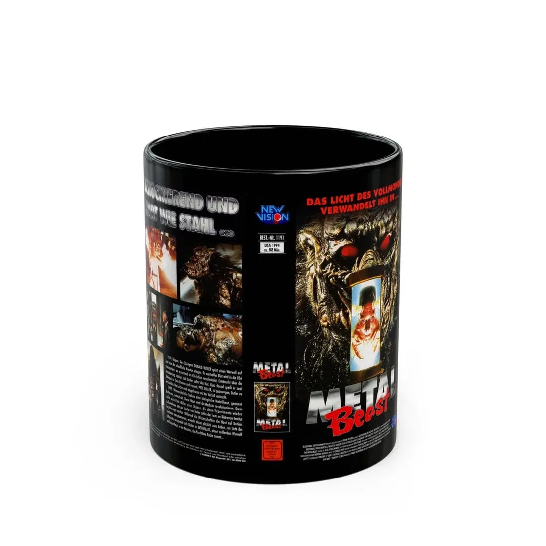 METAL BEAST (VHS COVER) - Black Coffee Mug 11oz - Go Mug Yourself