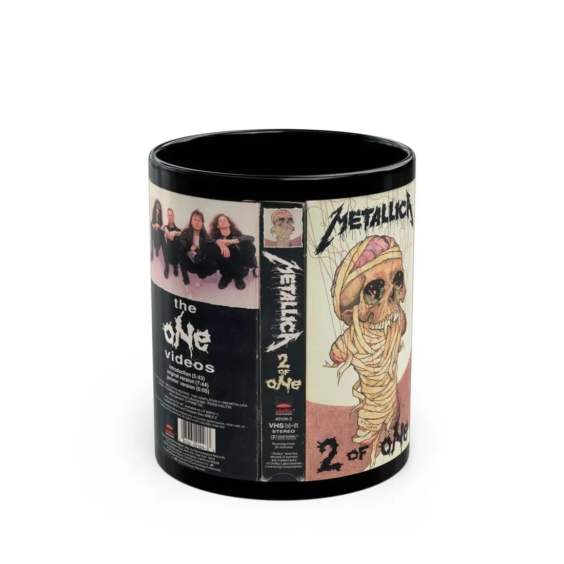 METALICA 2 OF ONE (VHS COVER) - Black Coffee Mug 11oz - Go Mug Yourself