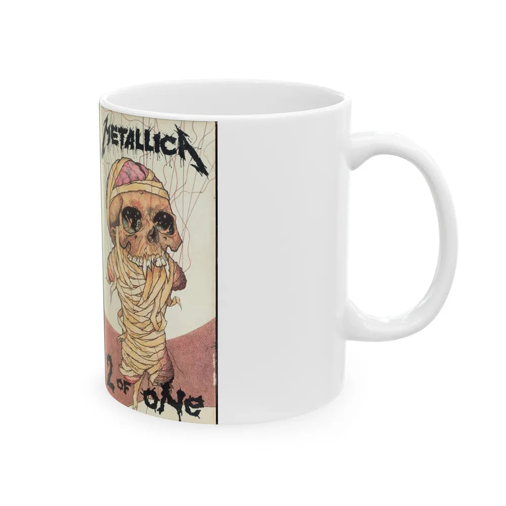 METALICA 2 OF ONE (VHS COVER) - White Coffee Mug-Go Mug Yourself