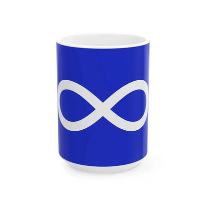 Metis Blue (Canada) White Coffee Mug 15oz - Go Mug Yourself