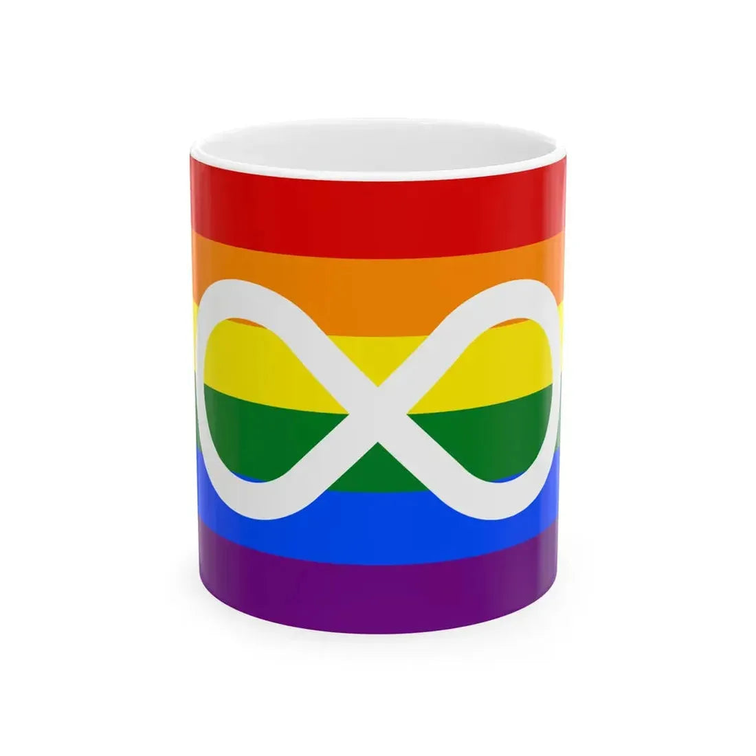 Metis Rainbow (Canada) White Coffee Mug 11oz - Go Mug Yourself