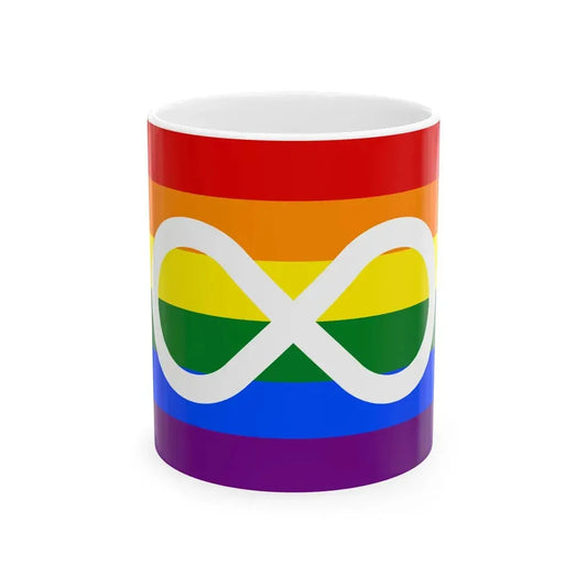 Metis Rainbow (Canada) White Coffee Mug 11oz - Go Mug Yourself