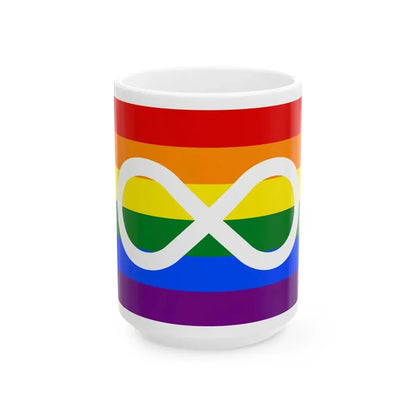 Metis Rainbow (Canada) White Coffee Mug 15oz - Go Mug Yourself