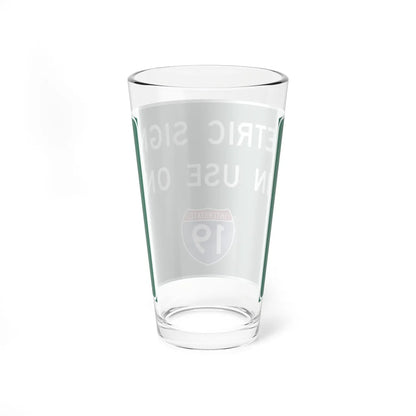 Metric Signs In Use On Interstate 19 (Arizona) (Road Sign) Pint Glass 16oz - Go Mug Yourself