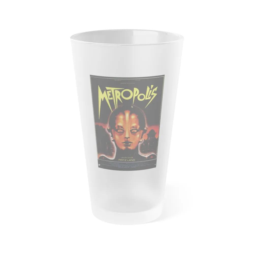 METROPOLIS (FRENCH) 1927 Movie Poster - Frosted Pint Glass 16oz-16oz-Frosted-Go Mug Yourself