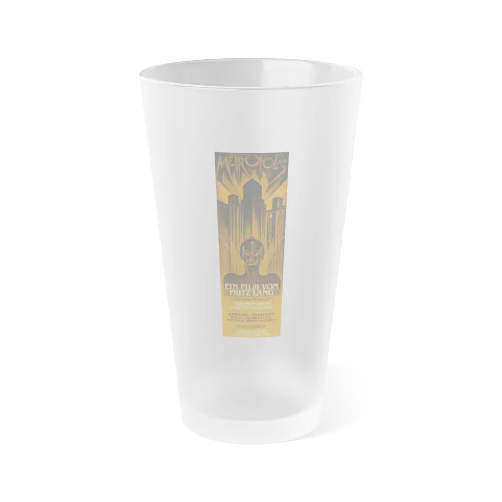 METROPOLIS (GERMAN) 1927 Movie Poster - Frosted Pint Glass 16oz-16oz-Frosted-Go Mug Yourself