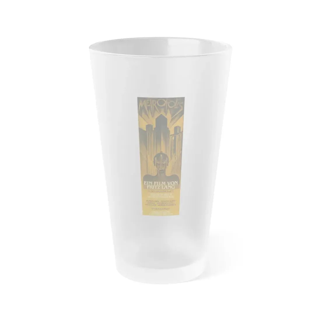 METROPOLIS (GERMAN) 1927 Movie Poster - Frosted Pint Glass 16oz 16oz Frosted - Go Mug Yourself
