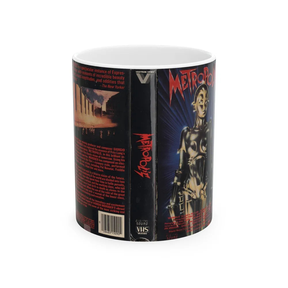 METROPOLIS (VHS COVER) - White Coffee Mug-11oz-Go Mug Yourself