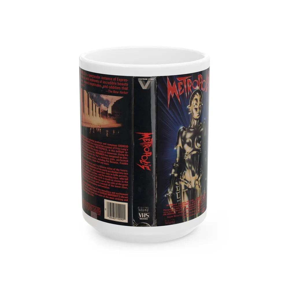 METROPOLIS (VHS COVER) - White Coffee Mug-15oz-Go Mug Yourself