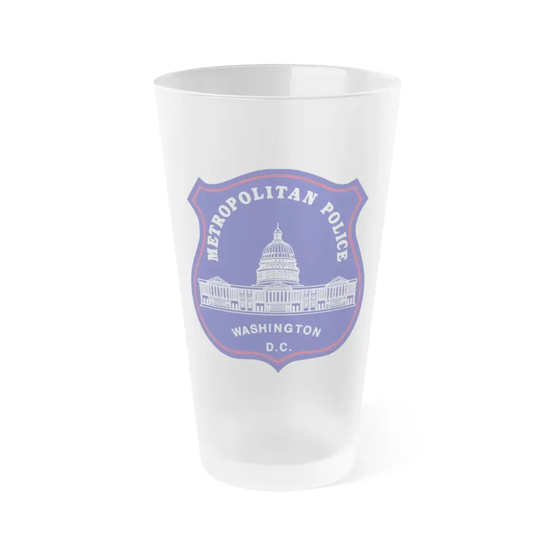 Metropolitan Police Department of the District of Columbia - Frosted Pint Glass 16oz 16oz Frosted - Go Mug Yourself