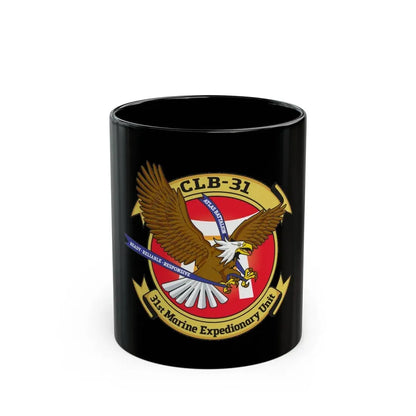 MEU CLB 31 (USMC) Black Coffee Mug 11oz - Go Mug Yourself