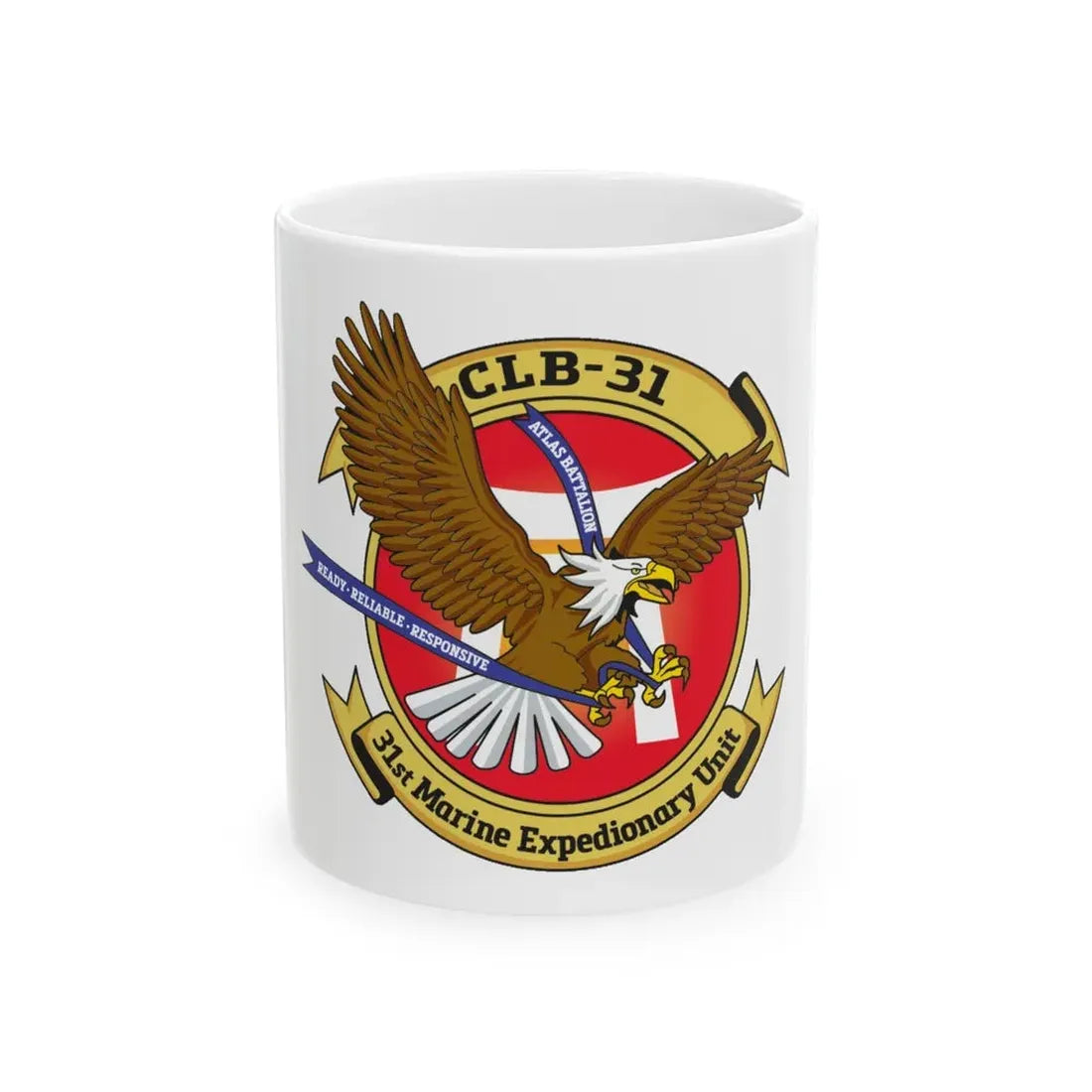 MEU CLB 31 (USMC) White Coffee Mug 11oz - Go Mug Yourself