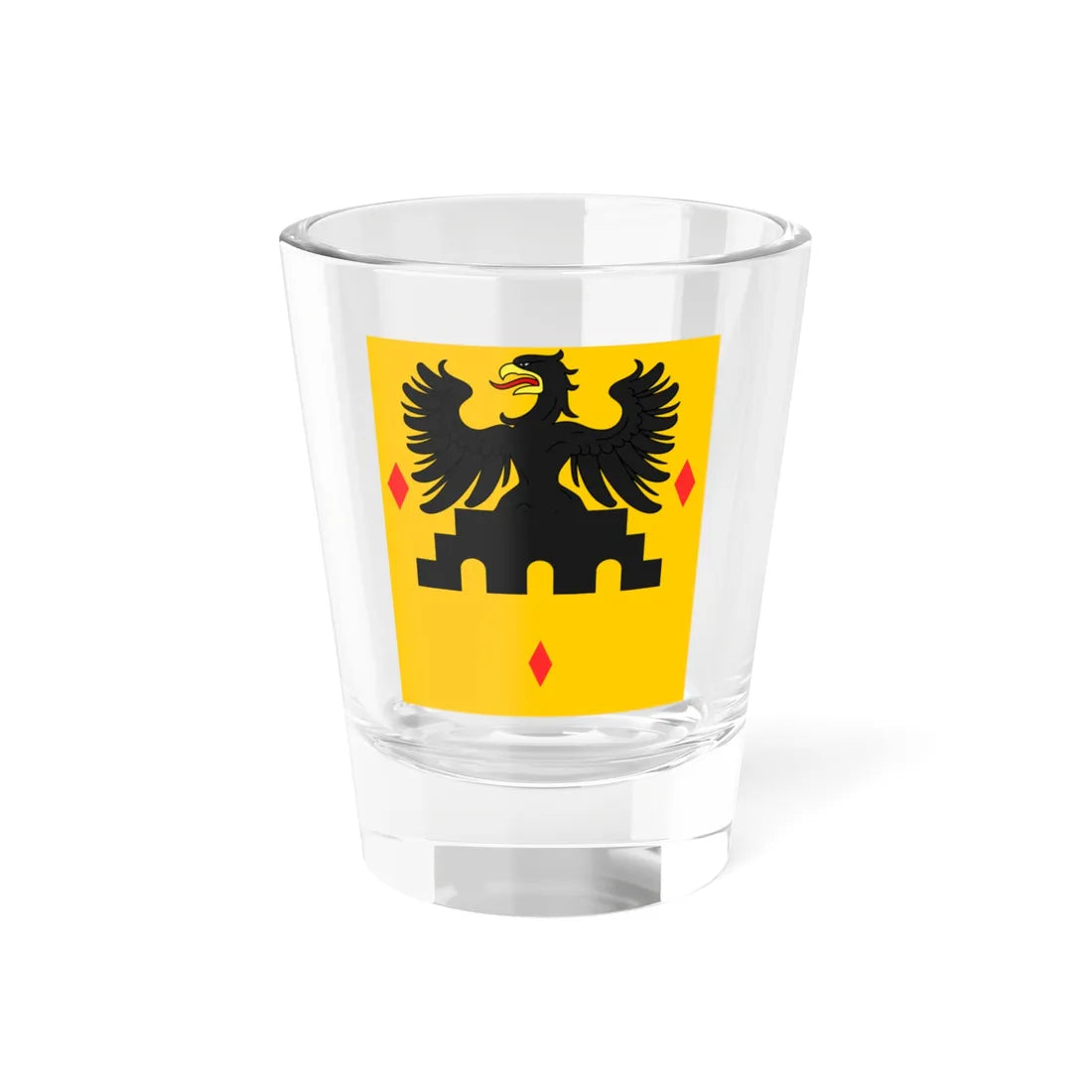 Meuble drapeaux Famille Masson dEcublens (Switzerland) Shot Glass 1.5oz 1.5oz - Go Mug Yourself