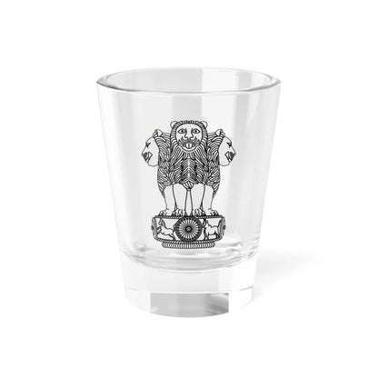 Meuble héraldique chapiteau aux lions dAshoka (India) (Coat of Arms) Shot Glass 1.5oz 1.5oz - Go Mug Yourself