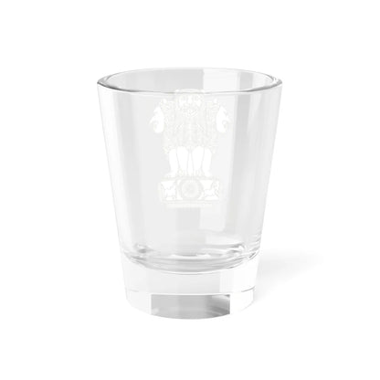 Meuble héraldique chapiteau aux lions dAshoka (India) (Coat of Arms) Shot Glass 1.5oz - Go Mug Yourself