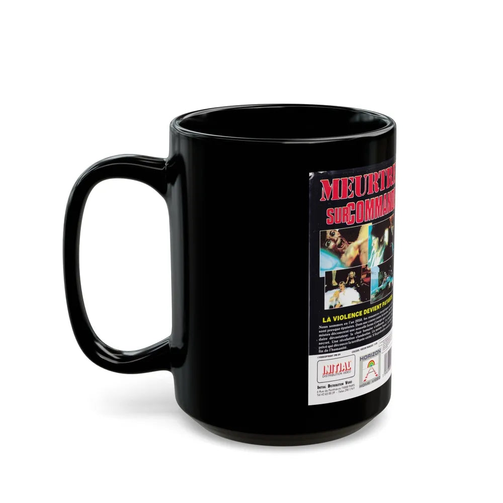 MEURTRE SUR COMMANDE (VHS COVER) - Black Coffee Mug-Go Mug Yourself