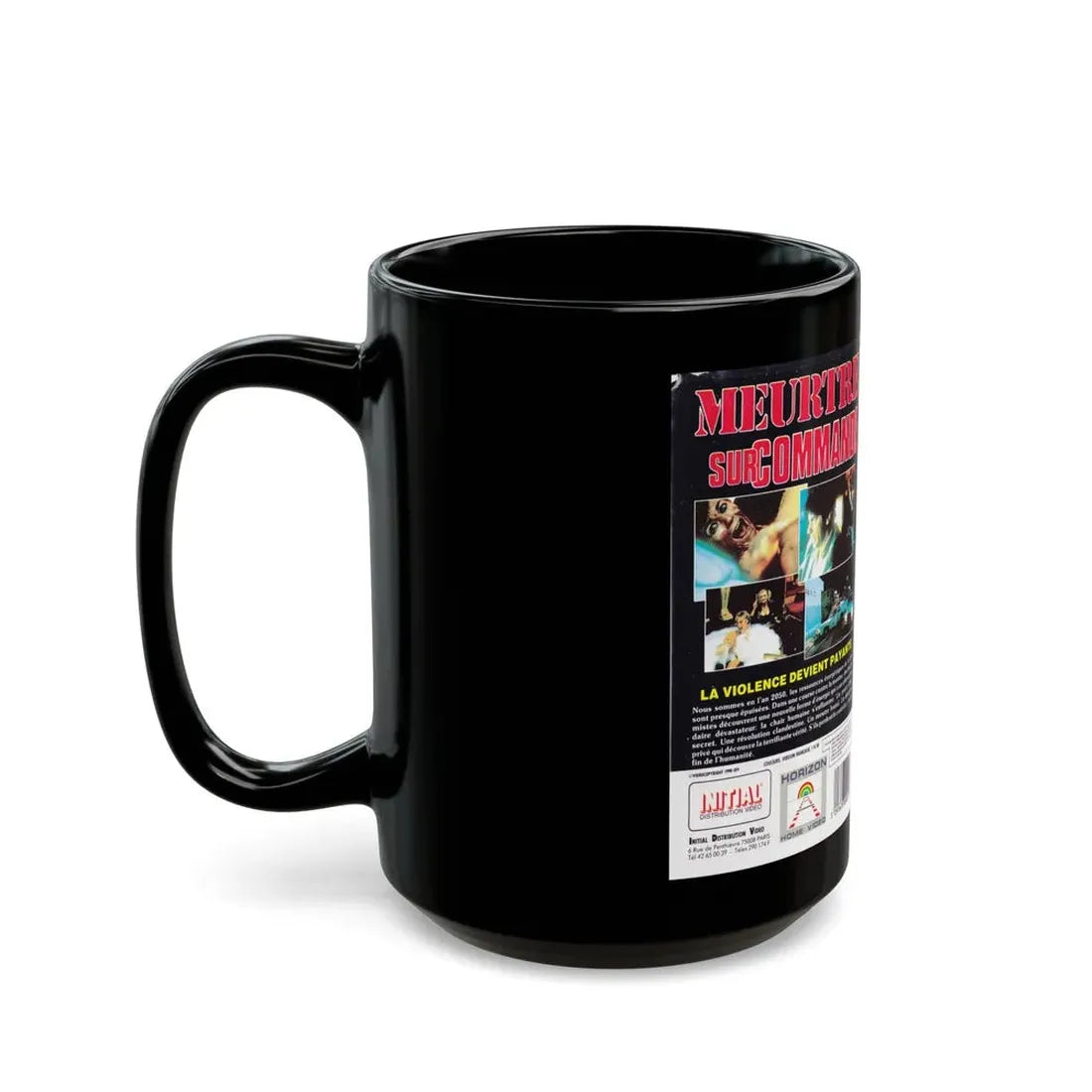 MEURTRE SUR COMMANDE (VHS COVER) - Black Coffee Mug - Go Mug Yourself