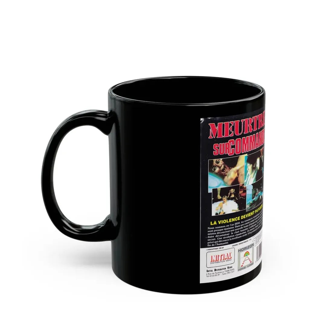 MEURTRE SUR COMMANDE (VHS COVER) - Black Coffee Mug - Go Mug Yourself
