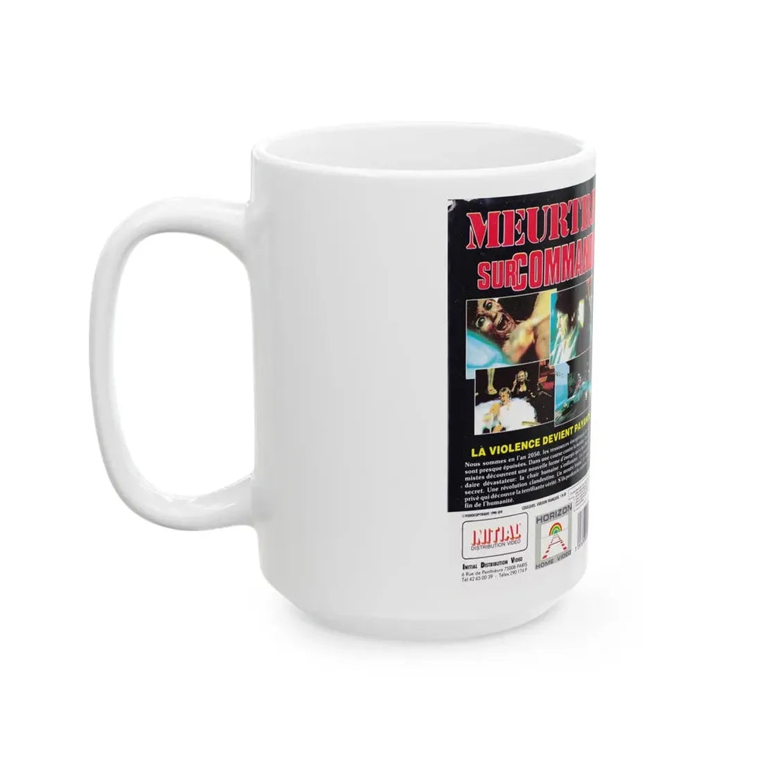 MEURTRE SUR COMMANDE (VHS COVER) - White Coffee Mug - Go Mug Yourself