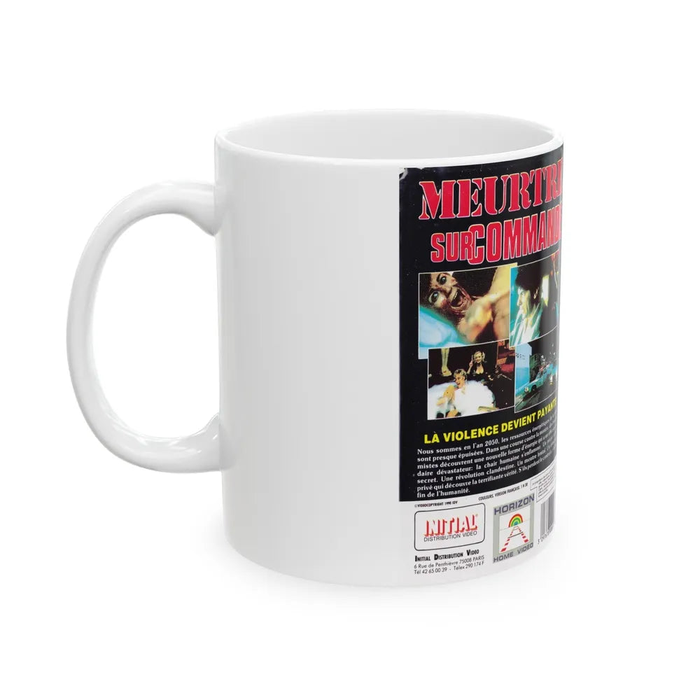 MEURTRE SUR COMMANDE (VHS COVER) - White Coffee Mug-Go Mug Yourself