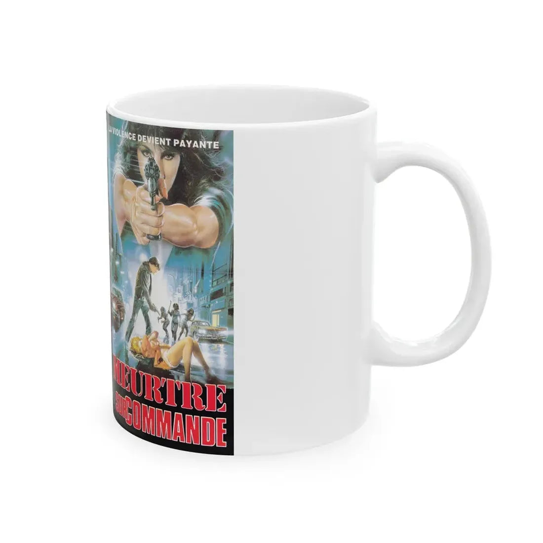 MEURTRE SUR COMMANDE (VHS COVER) - White Coffee Mug - Go Mug Yourself