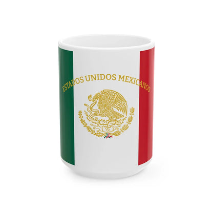 Mexican Presidential Standard (Mexico) White Coffee Mug 15oz - Go Mug Yourself
