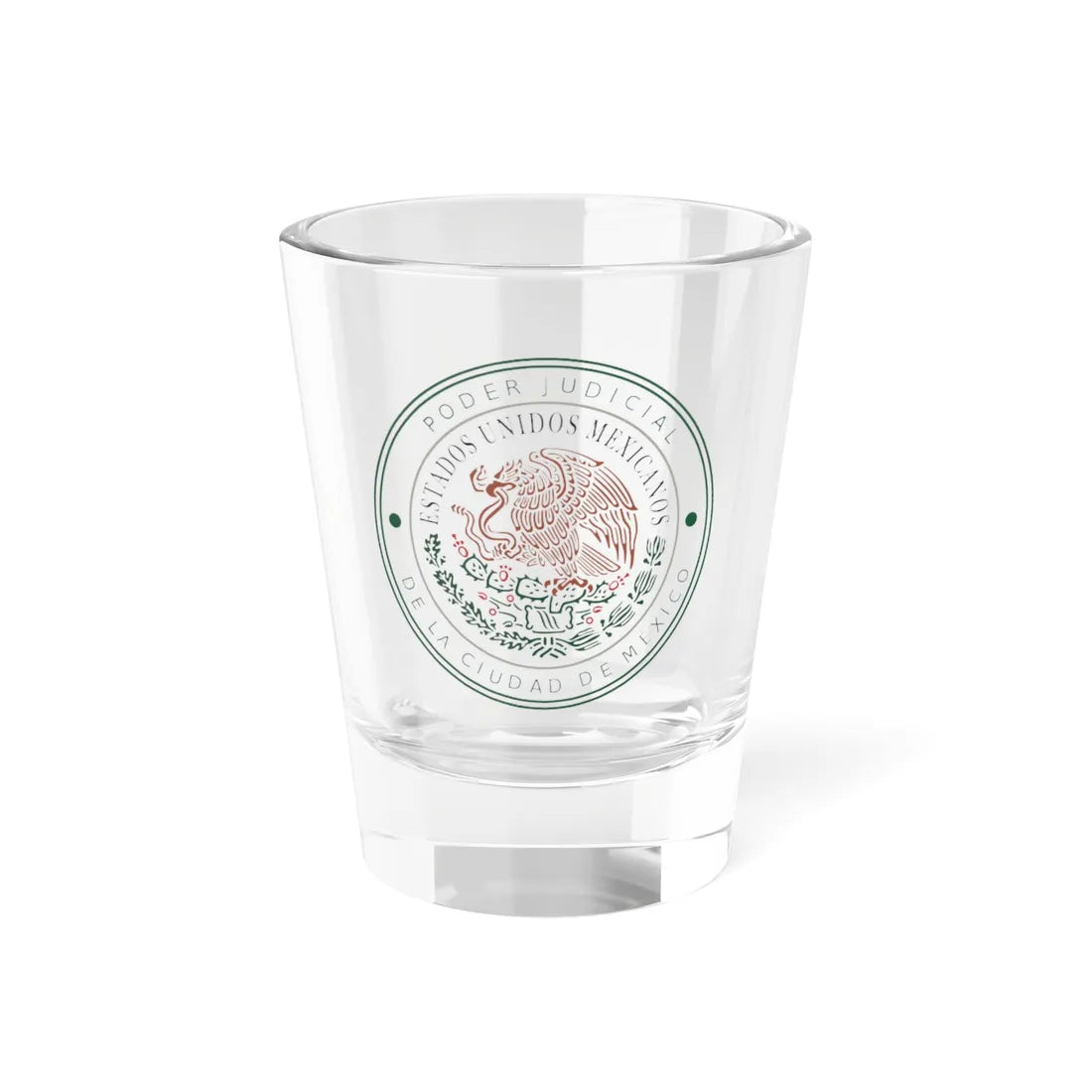 Mexico City Judiciary Emblem (Costa Rica) (Coat of Arms) Shot Glass 1.5oz - Go Mug Yourself