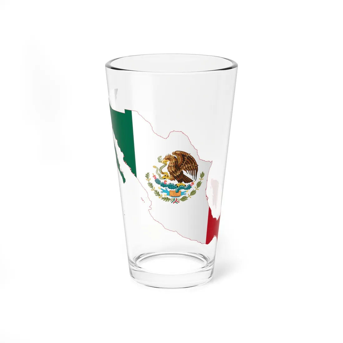 Mexico Flag Map (Mexico) Pint Glass 16oz 16oz - Go Mug Yourself