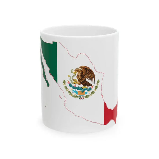 Mexico Flag Map (Mexico) White Coffee Mug 11oz - Go Mug Yourself