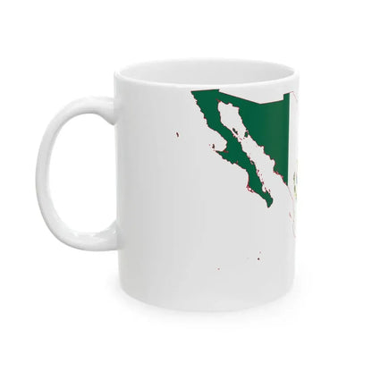 Mexico Flag Map (Mexico) White Coffee Mug - Go Mug Yourself