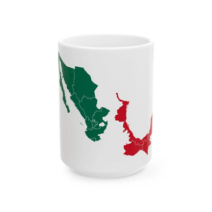 Mexico-geo-stub icon (Mexico) White Coffee Mug 15oz - Go Mug Yourself