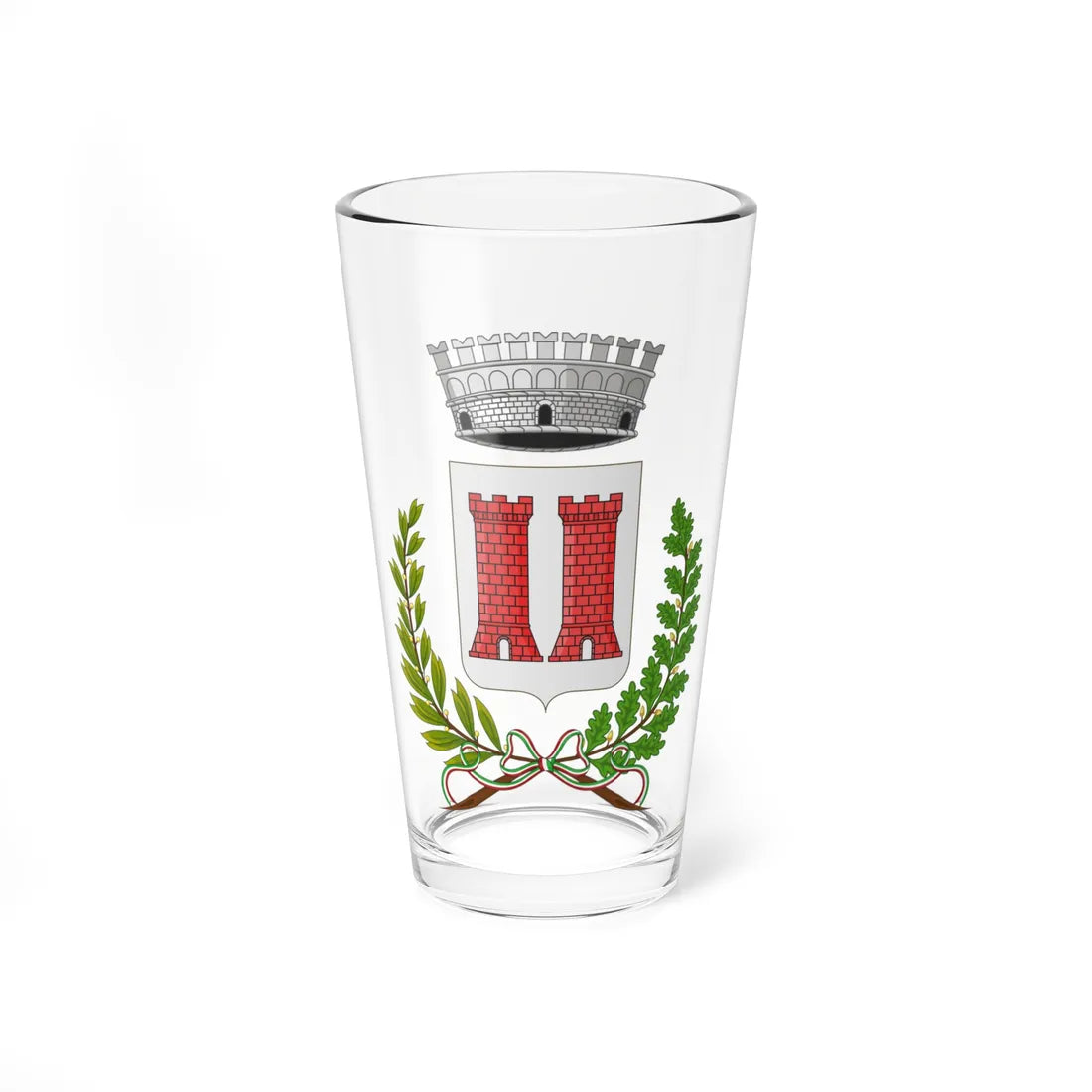 Mezzanego-Stemma (Italy) (Coat of Arms) Pint Glass 16oz 16oz - Go Mug Yourself